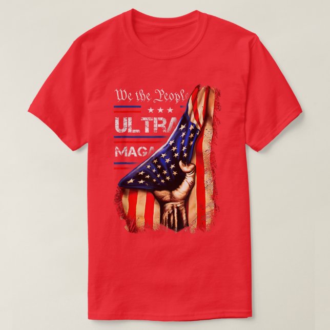 T-shirt We People Ultra Maga American Flag (Design devant)