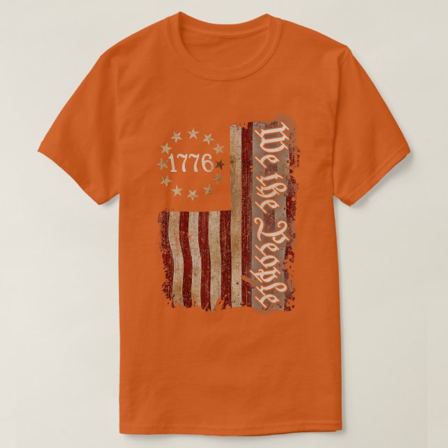 T-shirt We The People 1776 Shirt American Flag 4 juillet (Design devant)