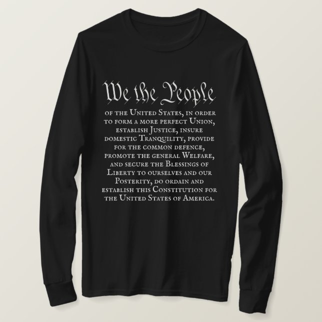 T-shirt We the People Full Constitution Preamble (Design devant)