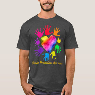 T-shirt We Wear Rainbow Heart For Suicide Prevention Aware