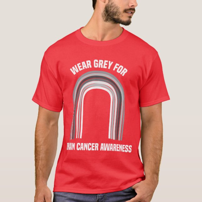 T-shirt Wear Grey For Brain Cancer Awareness Brain C gift (Devant)
