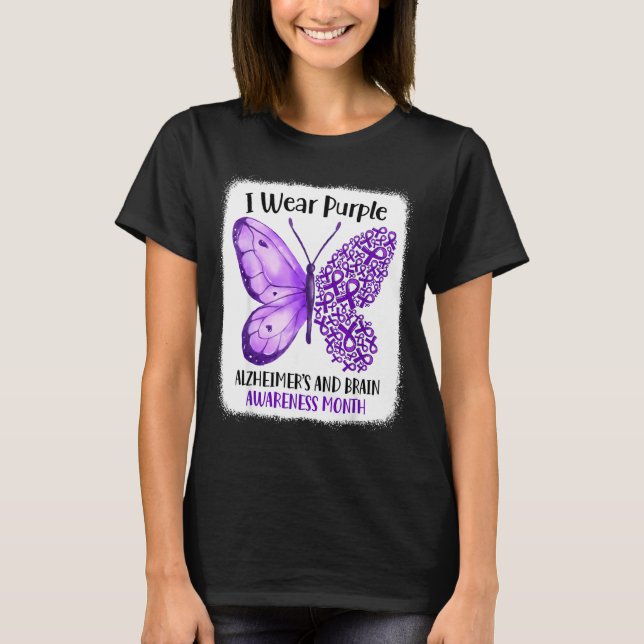 T-shirt Wear purple alzheimer's and brain awareness month (Devant)