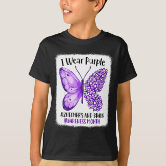 T-shirt Wear purple alzheimer's and brain awareness month
