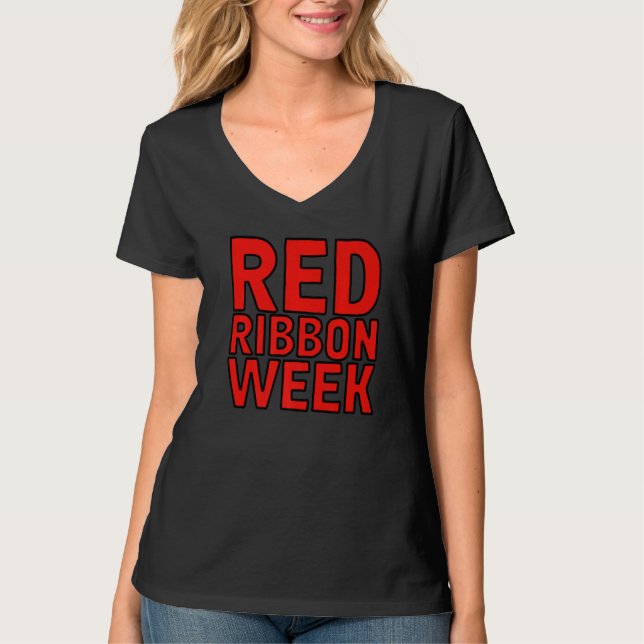 T-shirt Wear Red For Red Ribbon Week Awareness  1 (Devant)
