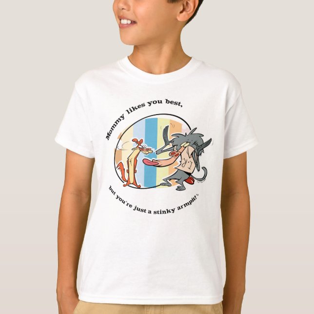 T-shirt Weasel & Baboon "Maman aime mieux que toi" (Devant)
