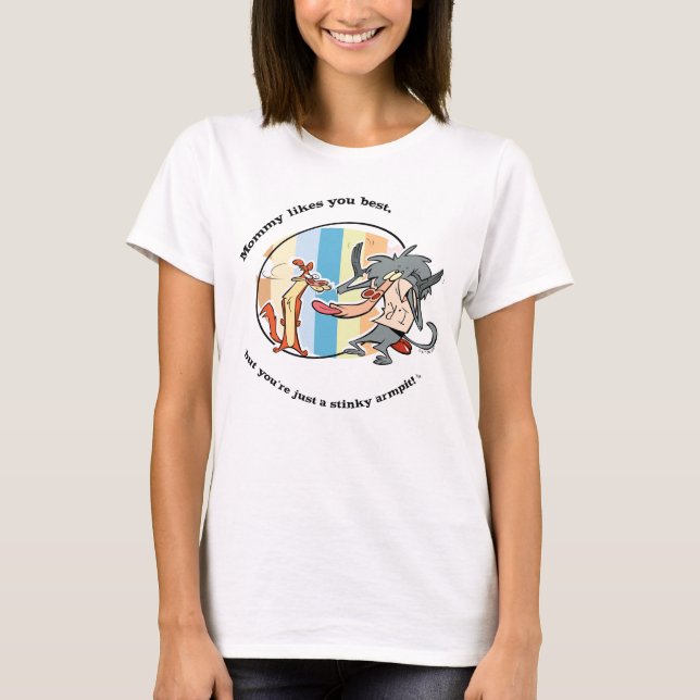 T-shirt Weasel & Baboon "Maman aime mieux que toi" (Devant)