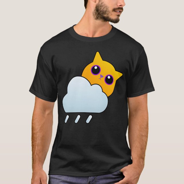 T-shirt Weather Cat Widget drôle (Devant)