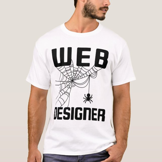 T-shirt Web Designer Design Site Web Développeur Spider (Devant)