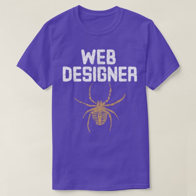T-shirt Web Designer with Spider (Design devant)
