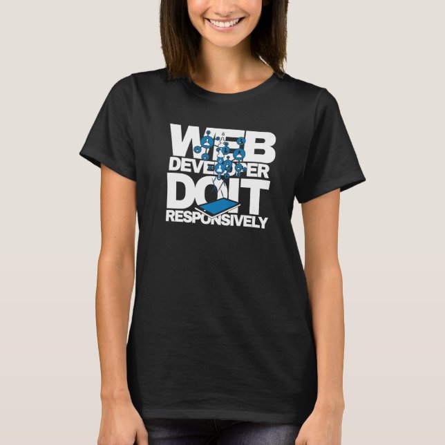 T-shirt Web Developer Do It Responsive Website Program (Devant)