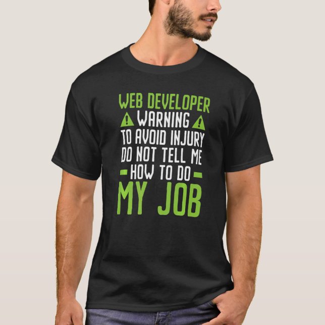 T-shirt Web developer IT Guy Computer Site Web Development (Devant)
