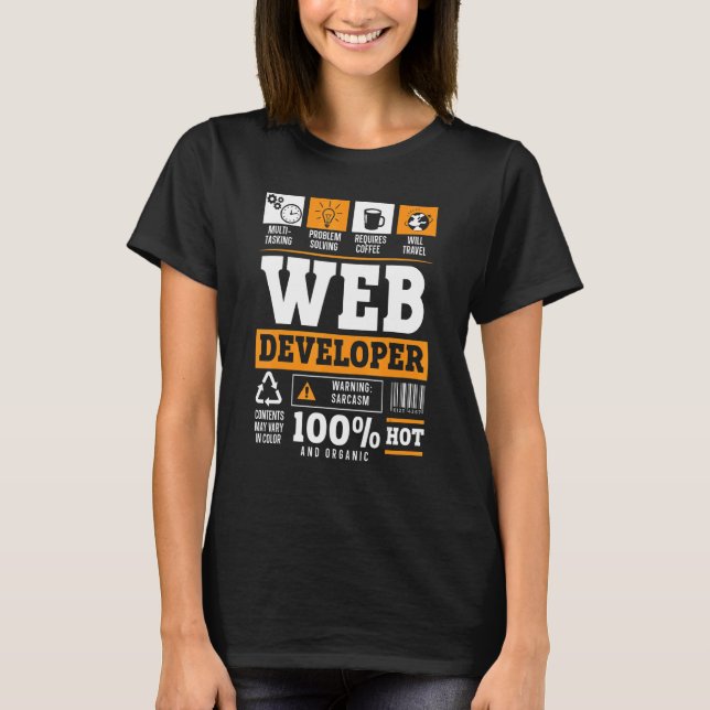 T-shirt Web developer IT Guy Computer Site Web Development (Devant)