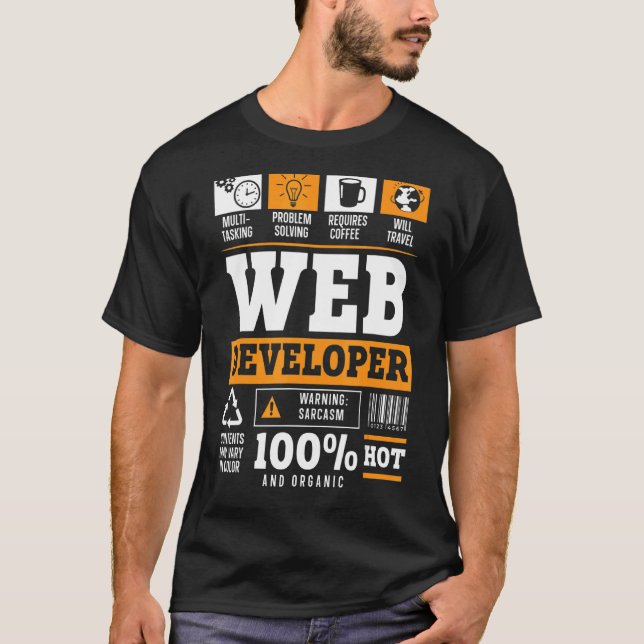T-shirt Web developer IT Guy Computer Site Web Development (Devant)