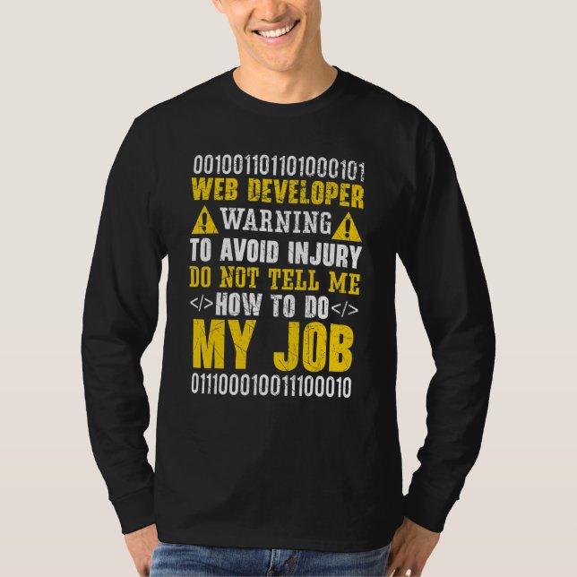 T-shirt Web Developer IT Guy Computer Website Development  (Devant)