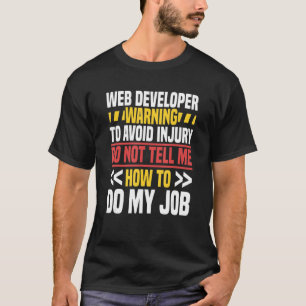 T-shirt Web Developer Site Web Programmer Coder Ordinateur