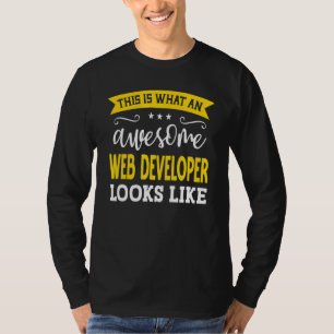 T-shirt Web Developer Titre du travail Employé Travailleur