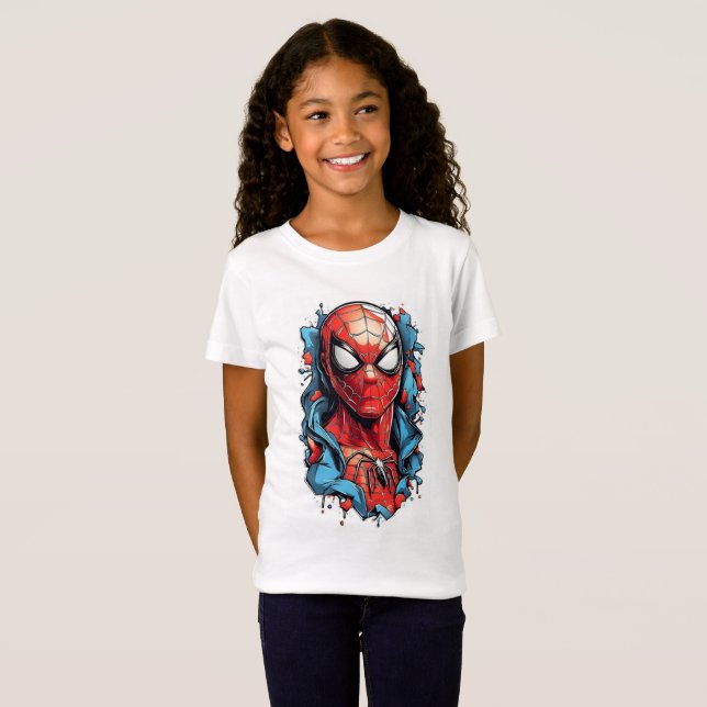T-Shirt Web Hero Burst – Style Bande Dessinée (Devant entier)