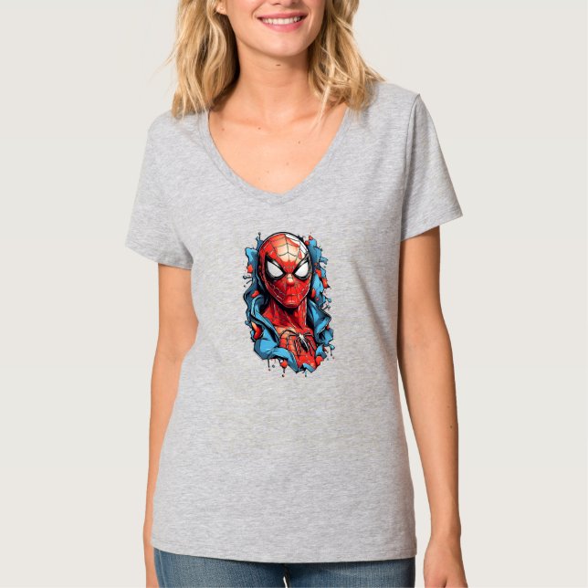 T-shirt Web Hero Burst – Style Bande Dessinée (Devant)