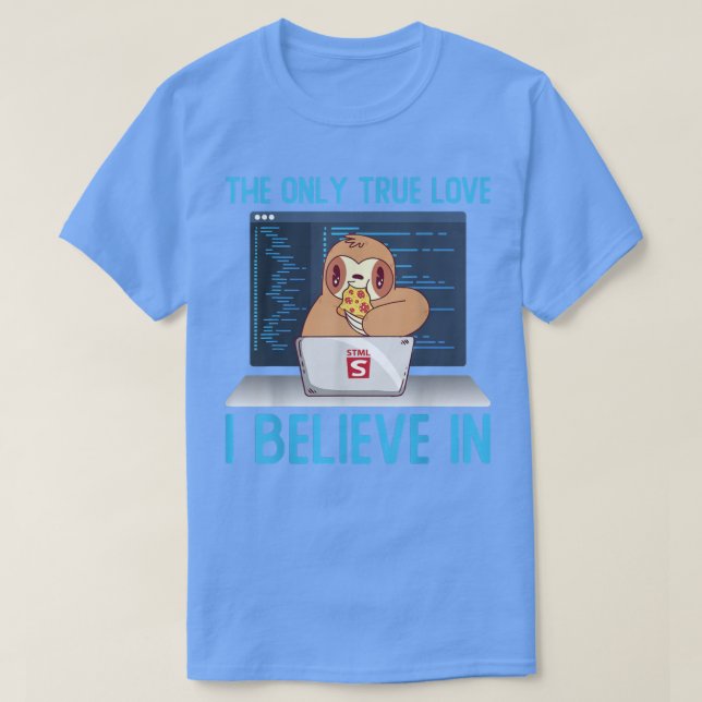 T-shirt Web Programmer Développeur logiciel Pizza Lover Sl (Design devant)