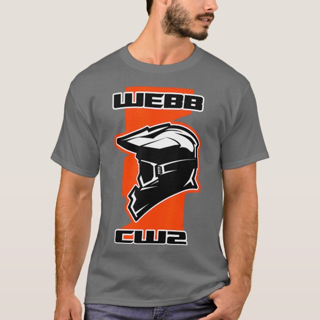 T-shirt Webb Dirt Bike Racing Orange (Devant)