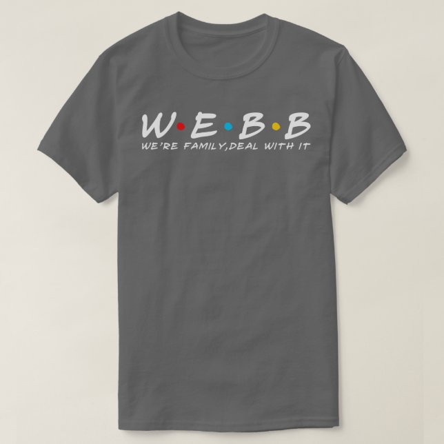 T-shirt Webb Famille Webb Nom Webb Nom Nom (Design devant)
