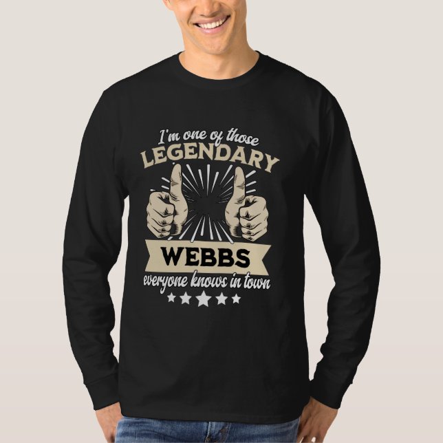 T-shirt Webb Nom de famille de légende Webb Nom Webb Webb (Devant)