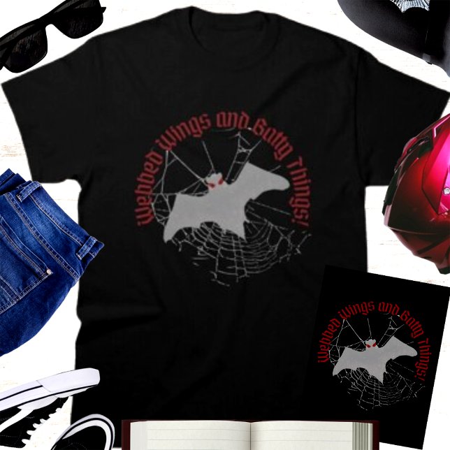 T-shirt Webbed Wings & Batty Things Halloween Vampire Bat (Créateur téléchargé)