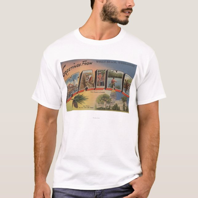 T-shirt Webhannet, Maine (Wells Beach) (Devant)