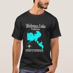 T-shirt Webster Lake Indiana Long Sleeve T Shirt