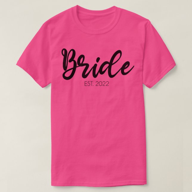 T-shirt Wedding Matching Gifts Bride Est  (Design devant)