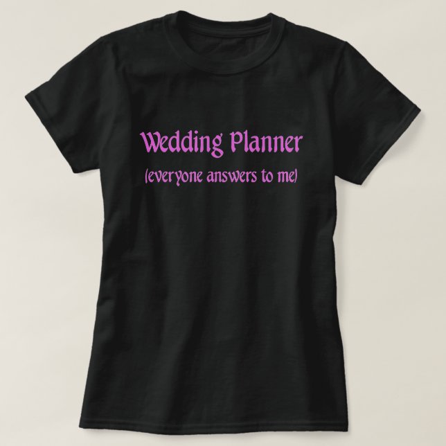 T-shirt Wedding planner (Design devant)
