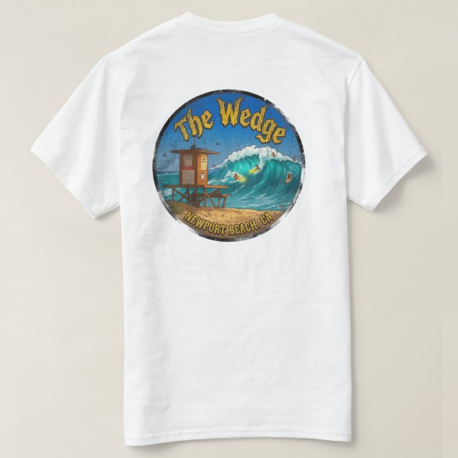 T-shirt Wedge Classic Surf (Aspect usé)  (Design dos)