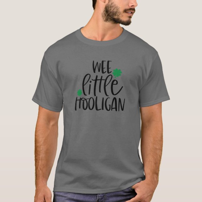 T-shirt Wee Little Hooligan Irlandais Lucky Shamrock St Pa (Devant)