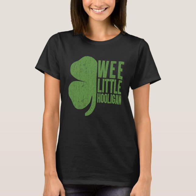 T-shirt Wee Little Hooligan  Shamrock Kids Teen Patrick s  (Devant)