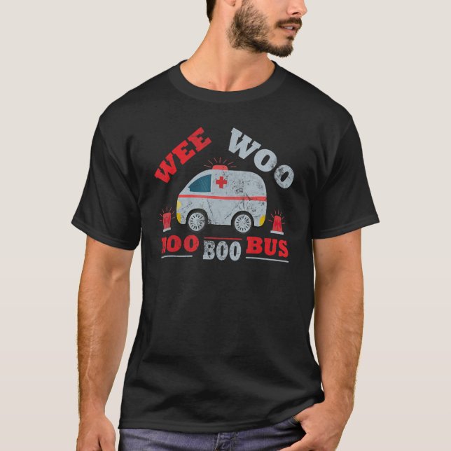 T-shirt Wee Woo Amr Emt Amr Paramedfit For Men Women (Devant)