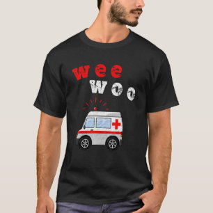 T-shirt Wee Woo Bus Ambulance AMR. Retro EMT Paramedic