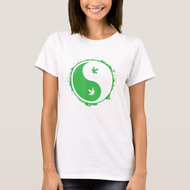 T-shirt Weed Yin Yang (Devant)