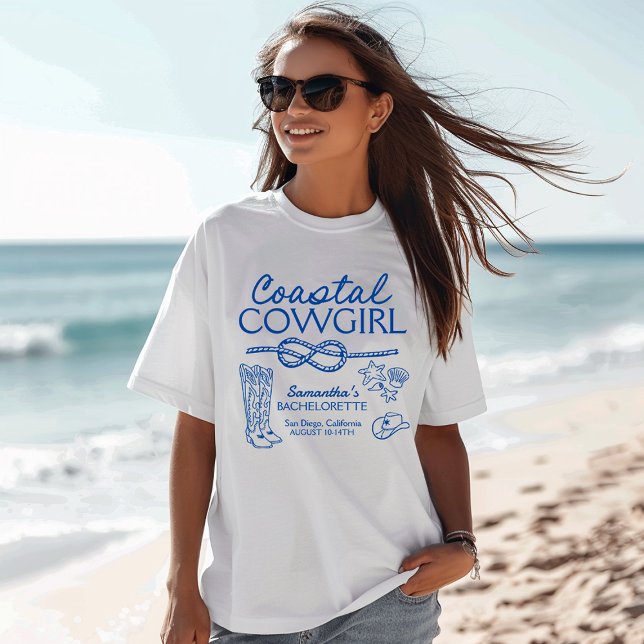 T-shirt Week-end de célibataire de la cowgirl côtière (Créateur téléchargé)