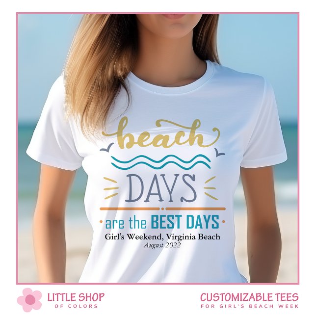 T-shirt Week-end de filles à la plage (Créateur téléchargé)