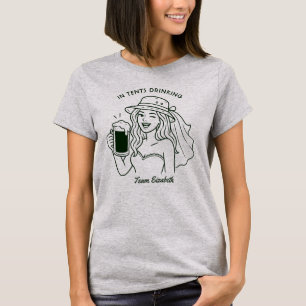 T-shirt Week-end d'enterrement de la mariée en camping en