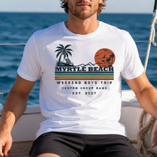 T-shirt Week-end personnalisé à Myrtle Beach pour l'enterr
