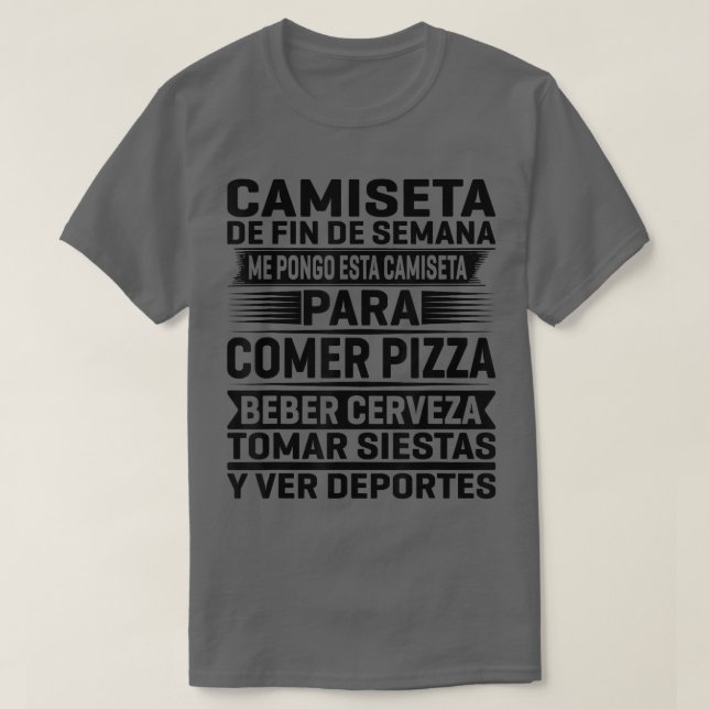 T-shirt Week-end Pizza Eating (Design devant)