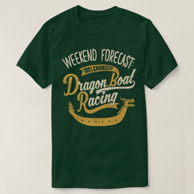 T-shirt Week-End Prévision 100 Chance De Bateau Dragon Rac (Design devant)