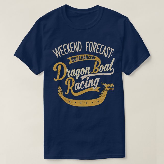 T-shirt Week-End Prévision 100 Chance De Bateau Dragon Rac (Design devant)