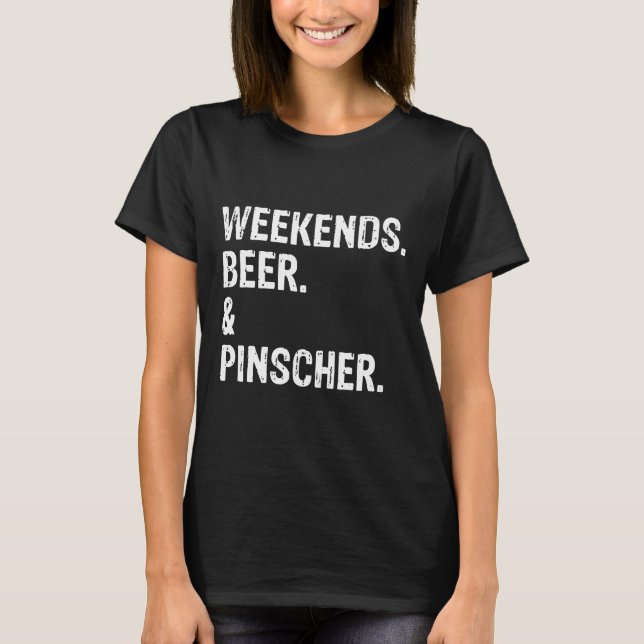 T-shirt Week-ends Bière Et Doberman Pinscher Cool (Devant)