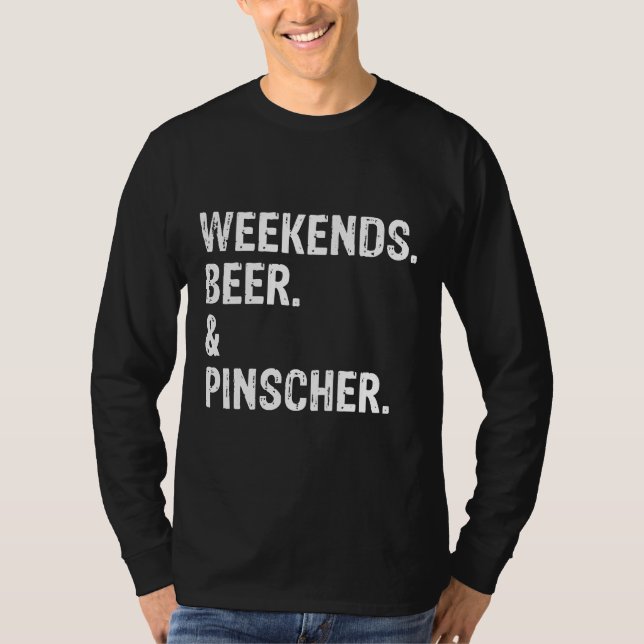 T-shirt Week-ends Bière Et Doberman Pinscher Cool (Devant)