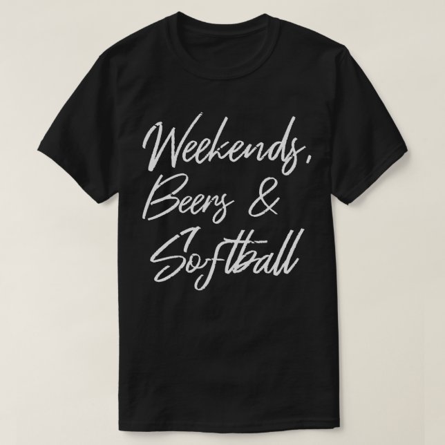 T-shirt Week-ends Bières Et Softball III 4 (Design devant)