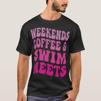 T-shirt Week-ends Café Et Baignade Rencontre Un Amoureux D