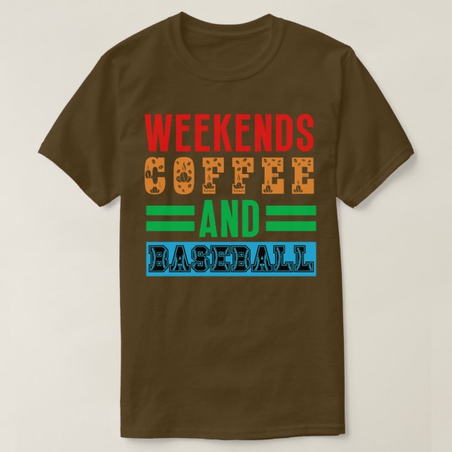 T-shirt Week-ends Café et Baseball 22 (Design devant)