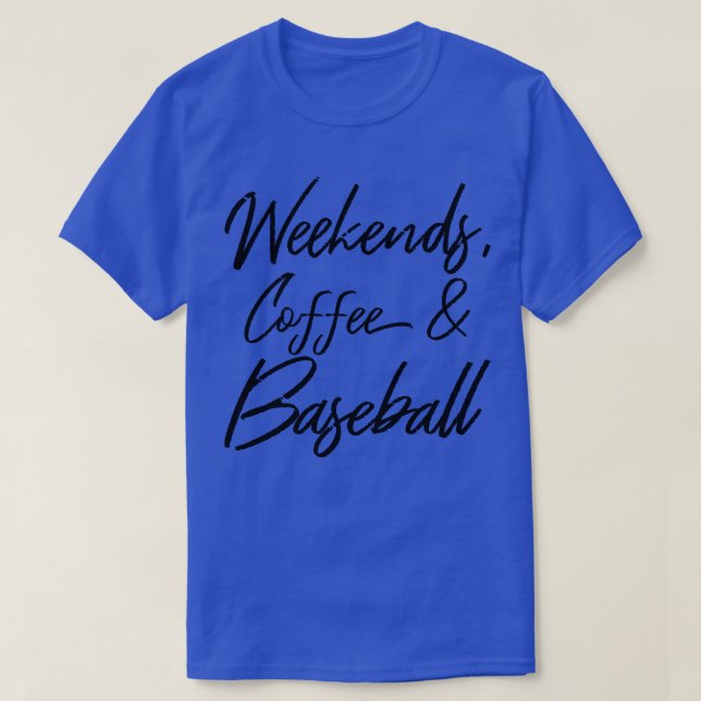 T-shirt Week-ends Café Et Baseball IV (Design devant)